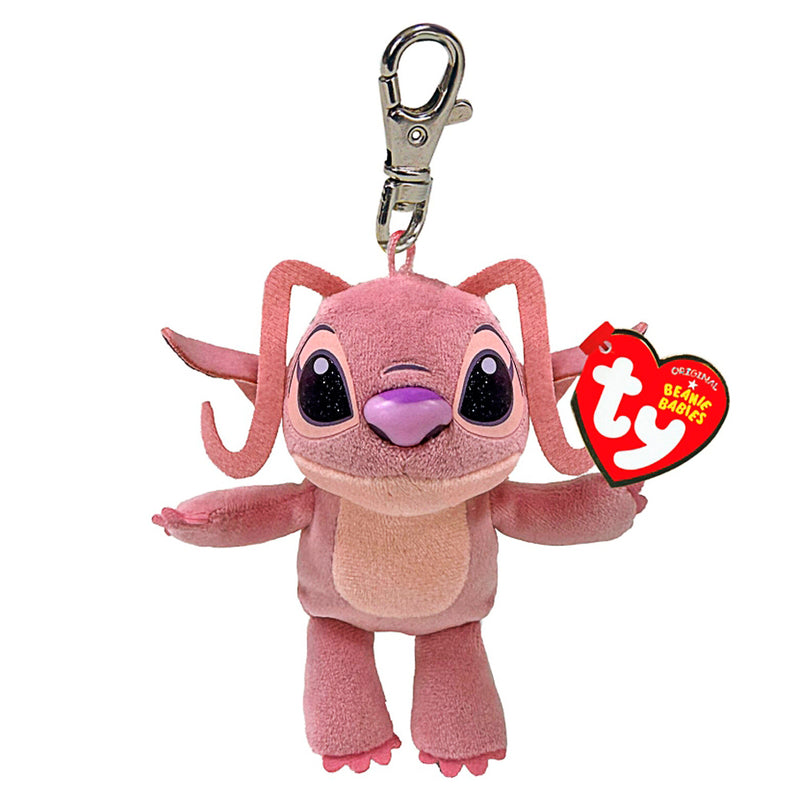 TY Disney Stitch Angel Plush Keychain Clip