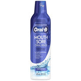 Oral-B Mouth Sore Oral Rinse  Soothing Mint Flavor  475 ml (16 fl oz)