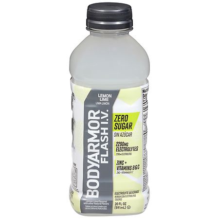 BODYARMOR Flash I.V. Electrolyte Beverage Lemon Lime - 20.0 fl oz