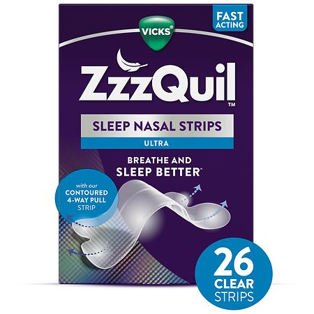 Zzzquil Sleep Nasal Strips Ultra Clear 26ct