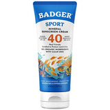 Badger Sport Mineral Sunscreen Cream SPF 40  2.9 fl oz