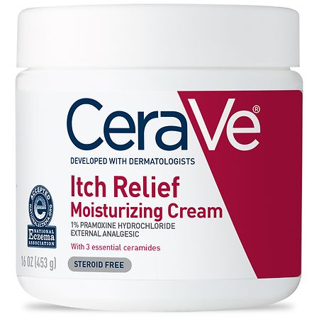 CeraVe Itch Relief Moisturizing Cream Fragrance Free with Essential Ceramides - 16.0 oz