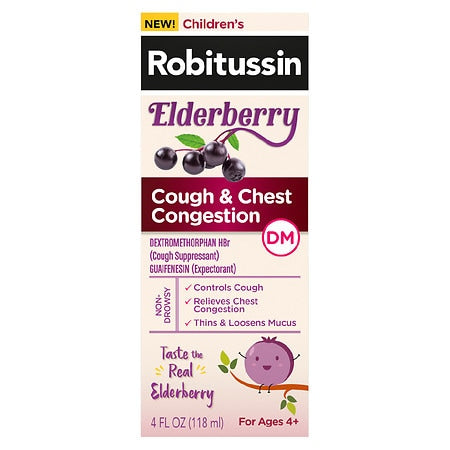 Robitussin Elderberry Cough Chest Congestion 4oz