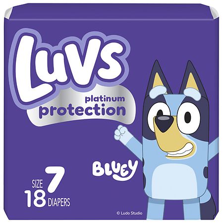 Luvs Platinum Protection Baby Diapers Size 7 (41+ lbs) 18ct