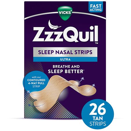 Zzzquil Sleep Nasal Strips Ultra Tan 26ct