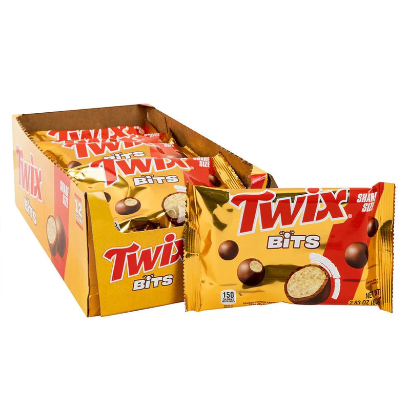Twix Bits Cookie Caramel Milk Chocolate Candy, King Size, 2.83 oz