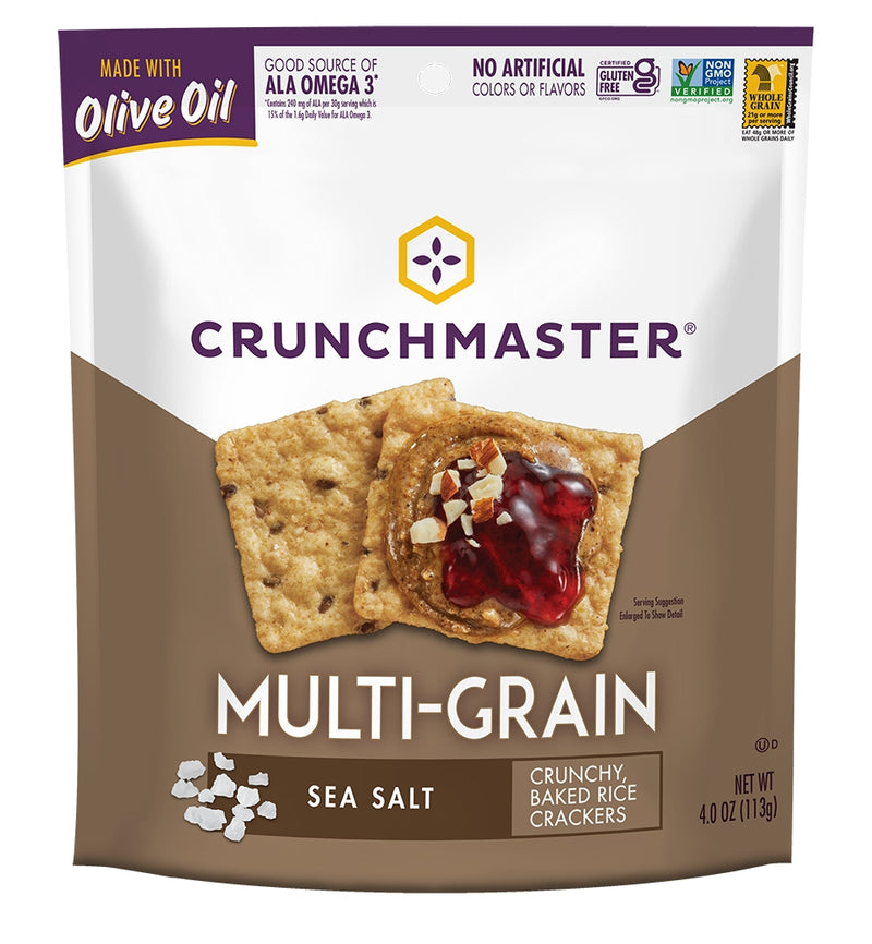 Crunchmaster Multi-Grain Crackers, Sea Salt, 3.5 oz