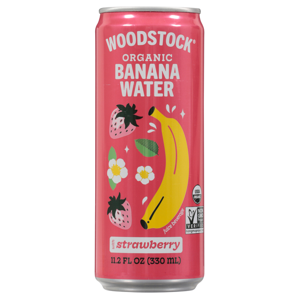 Woodstock Organic Banana Water with Strawberry, 11.2 fl oz