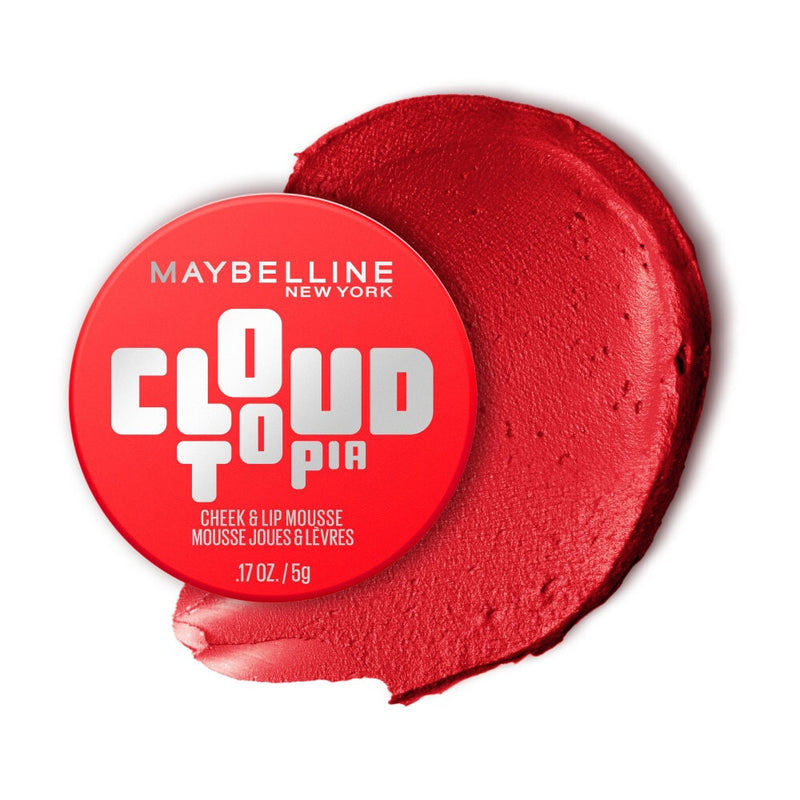 Maybelline Cloudtopia Whipped Blush Cheek & Lip Mousse, Divine Crimson, 2.03 fl oz