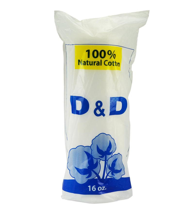 D&D Natural Hypoallergenic Cotton Roll 16 oz