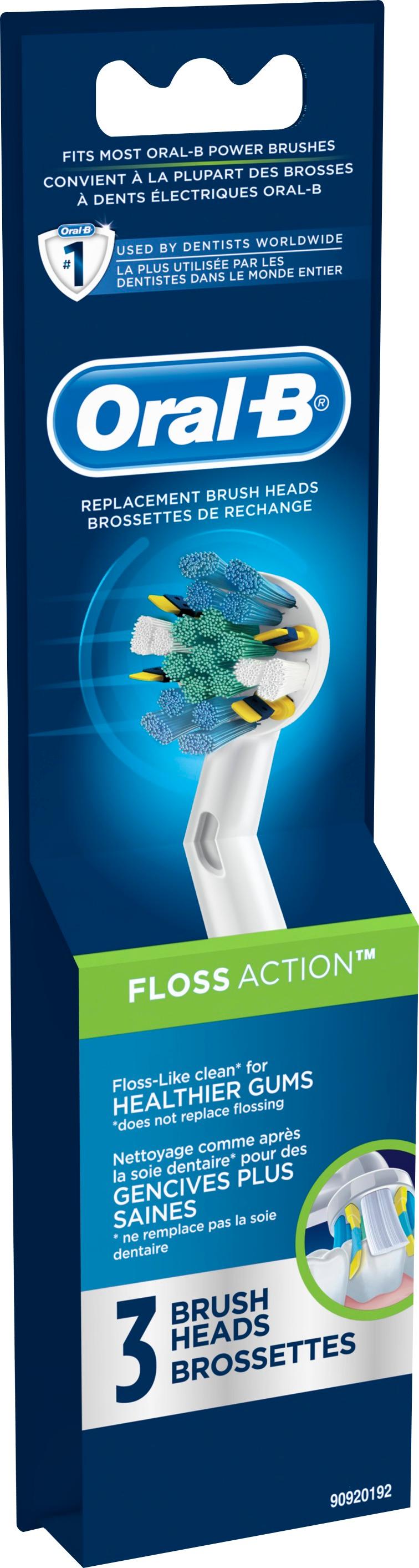 Oral-B Floss Action X-Filament Replacement Brush Heads - 3ct