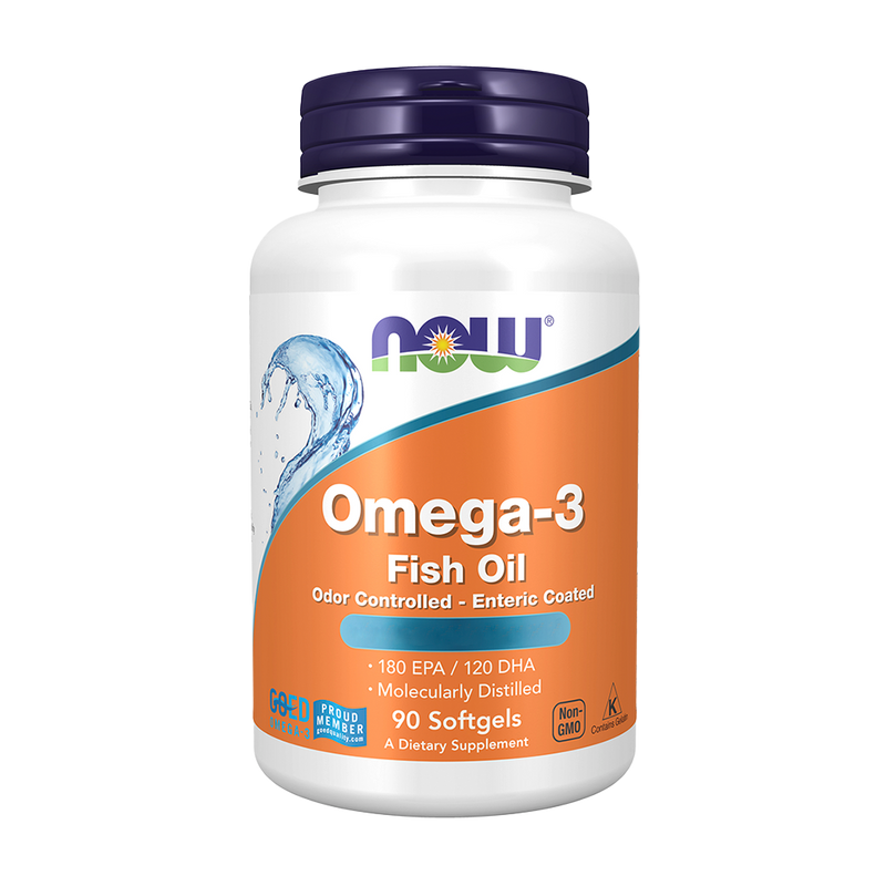 NOW Foods Omega-3 Molecularly Distilled, 90 Softgels