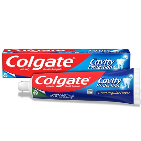 Colgate Cavity Protection Toothpaste with Fluoride  Minty Great Flavor  6 oz Tube