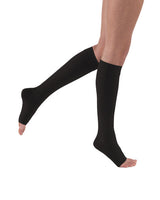 JOBST Relief Knee High Compression Stockings – Open Toe, Black, 20-30 mmHg, Medium