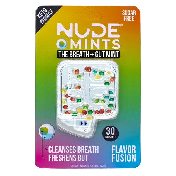 Nude The Breath & Gut Mint Flavor Fusion Capsules 30ct