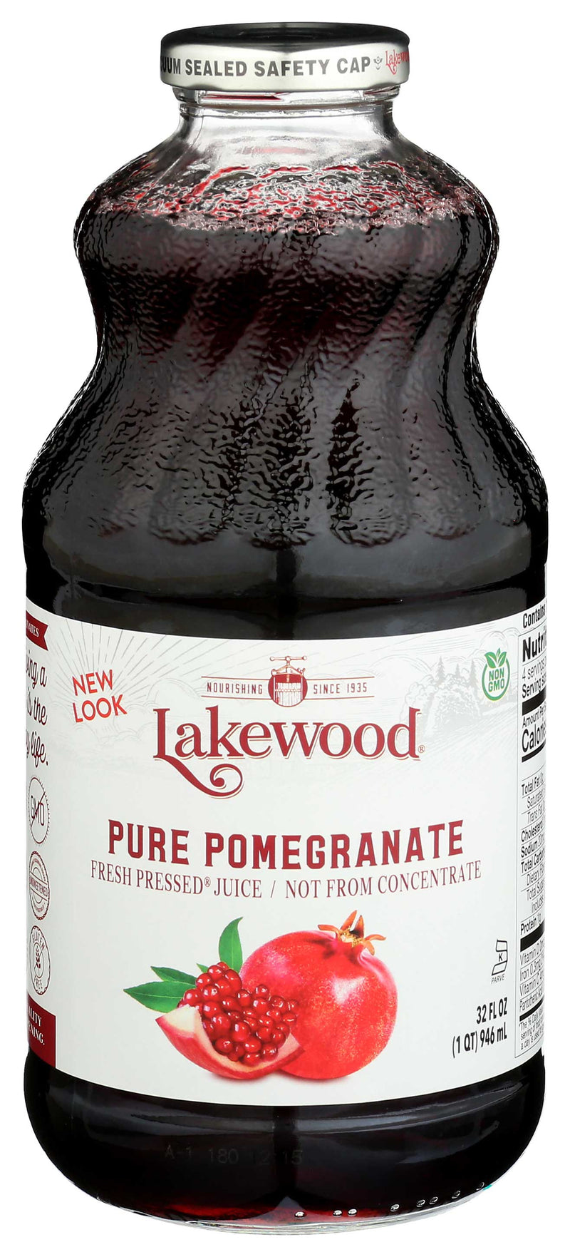 Lakewood Organic Juice Pomegranate Pure 32 Oz