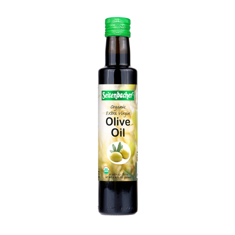 Seitenbacher Organic Extra Virgin Olive Oil, Glass Bottle, 8.45 fl oz