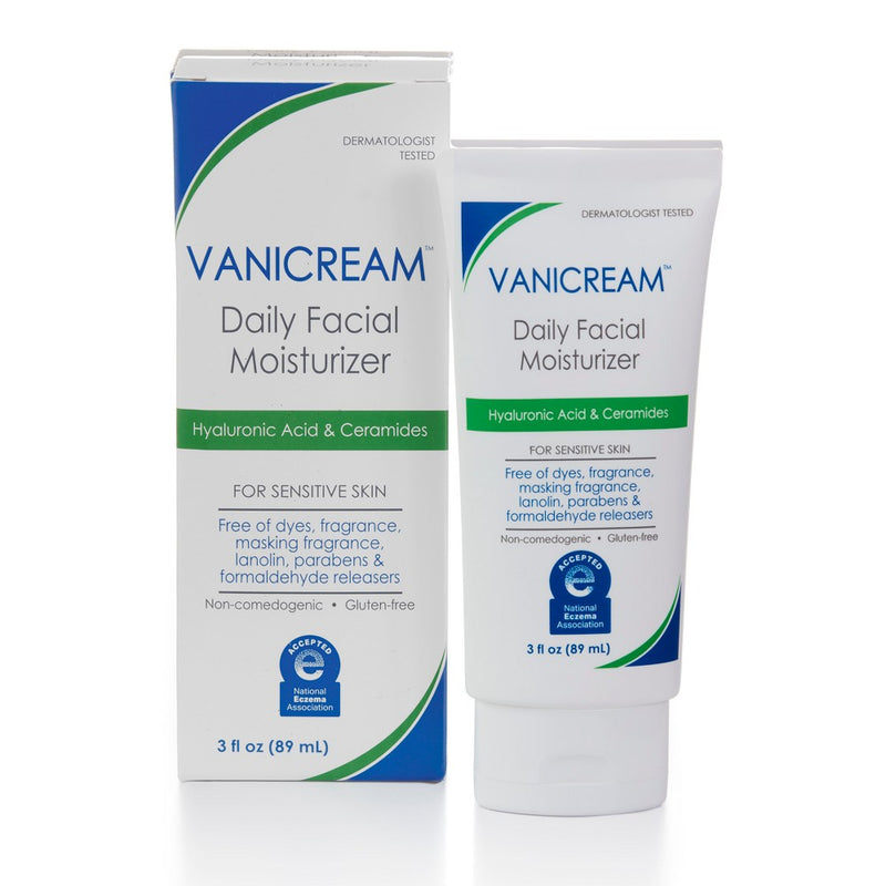 Vanicream Daily Facial Moisturizer with Hyaluronic Acid & Ceramides for Sensitive Skin, 3 fl oz