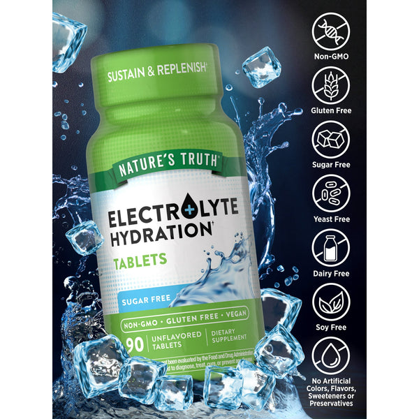 Nature's Truth Electrolyte Hydration Tablets 90ct