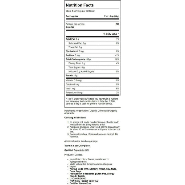 Now Organic Quinoa Spaghetti 8oz