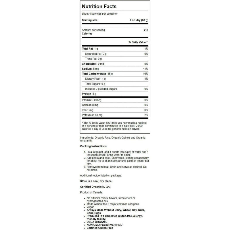 Now Organic Quinoa Spaghetti 8oz