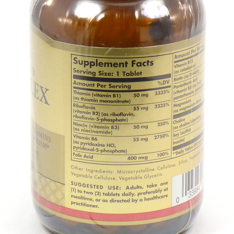 Solgar Megasorb B-Complex "50" Tablets 100ct