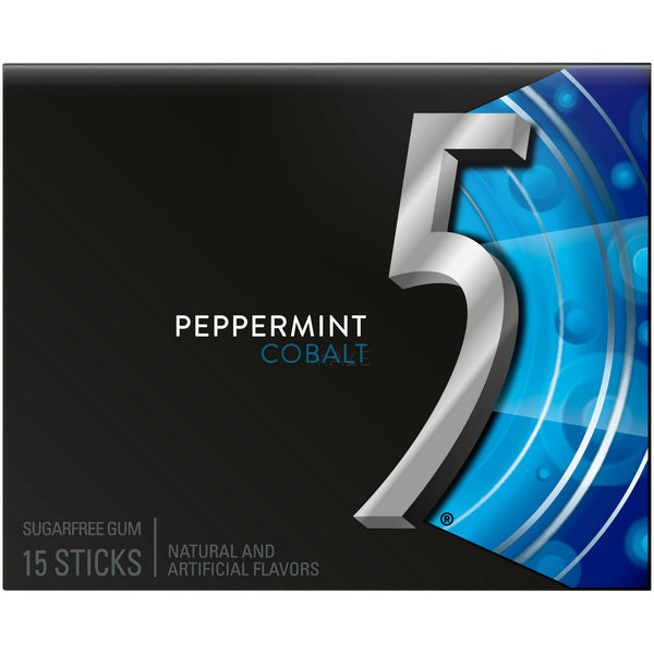 Wrigleys 5 Peppermint Cobalt Sugar Free Gum 15ct
