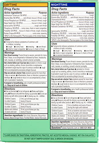 Hyland's Naturals Kids Cough & Mucus Combo Pack Syrup Grape - 8 Fl Oz