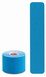Mueller Kinesiology Tape Precut I-Strip Roll, Blue, 20 Strips
