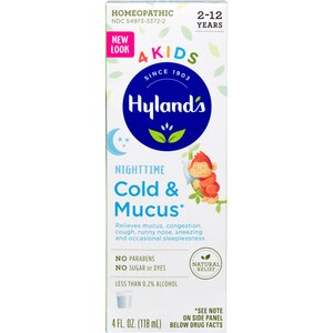 Hylands Kids Cough & Mucus Nighttime Syrup 4 Fl Oz Grape