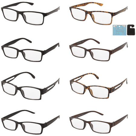 Shark Eyes Assorted Plastic Reading Glasses Spu4asst Pack of 12 - All