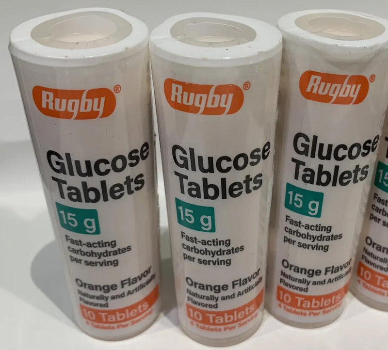 3 New Sealed Glucose Tablets 15g Orange (10 Each = 30) Travel Hypoglycemia Fast