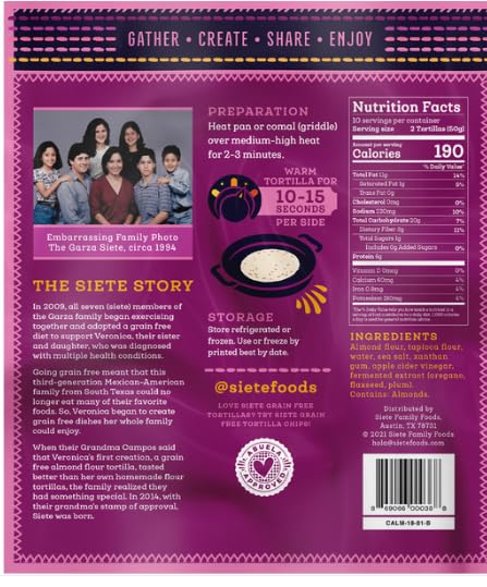 Siete Almond Flour Tortillas Pack 8ct