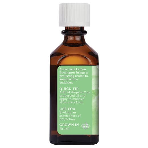 Aura Cacia Lemon Eucalyptus Dispeling Pure Essential Oil 2oz