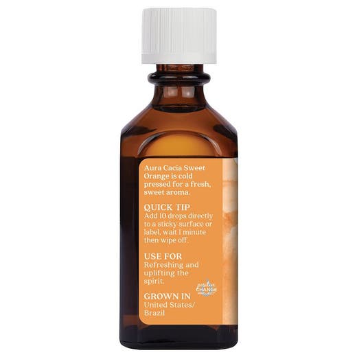 Aura cacia naranja dulce encheering aceite esencial 2 oz