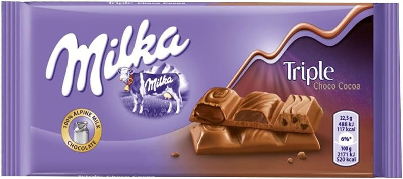 Milka Triple Choco Cocoa Bar3.5oz