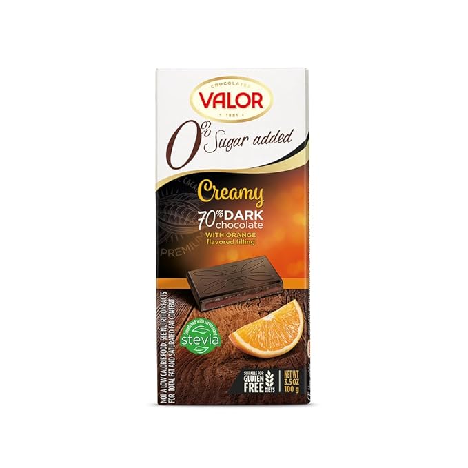 Valor Dark Chocolate 70% With Orange 3.5Oz