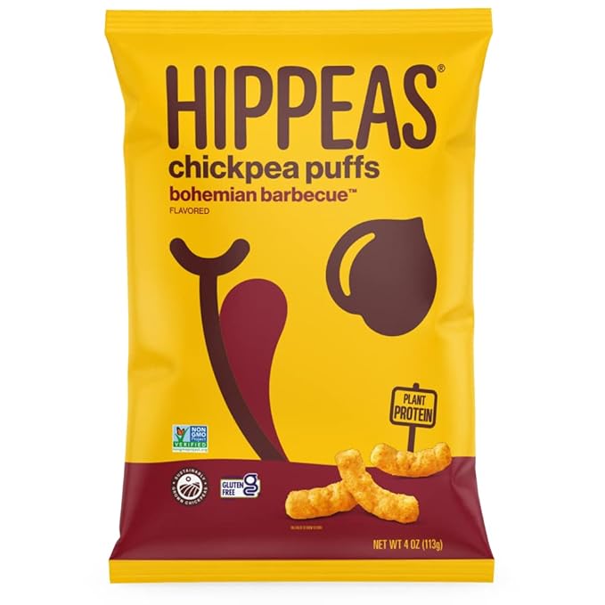 HOJA HIPAS HOPEA, BOHEMIA Barbacoa, 4 onzas, proteína 4G, fibra 3g, vegano, sin gluten, crujiente, bocadillos de proteínas vegetales