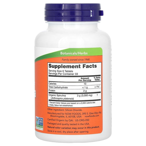 Now Spirulina 500mg 200 Tablets