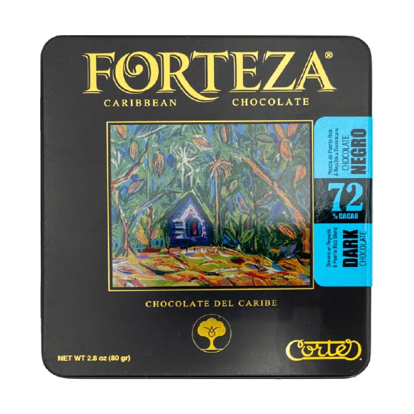 Forteza Cortés Caribbean Chocolate 72% Dark Negro 2.8oz