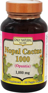 Only Natural Nopal Cactus 1000mg Capsules 90ct