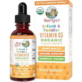 Mary Ruth's Organics USDA Organic Vitamin D Drops | Vitamin D3 Liquid | Sugar Free | Liquid Vitamin D Drops Immune Support for Infants & Toddlers | VIT D3 | Gluten Free | Non-GMO | 90-150 Servings