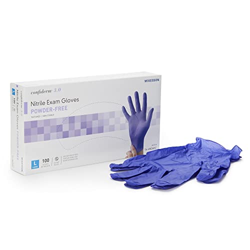 Nitrile Exam Glove, Large, Blue, 100PK