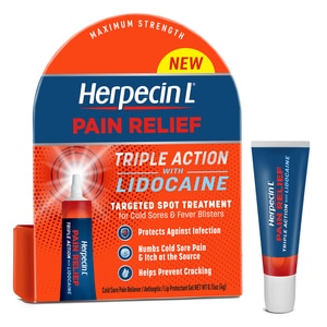 Herpecin-L Pain Relief Cold Sore Treatment with Lidocaine Ointment, 0.15 Oz