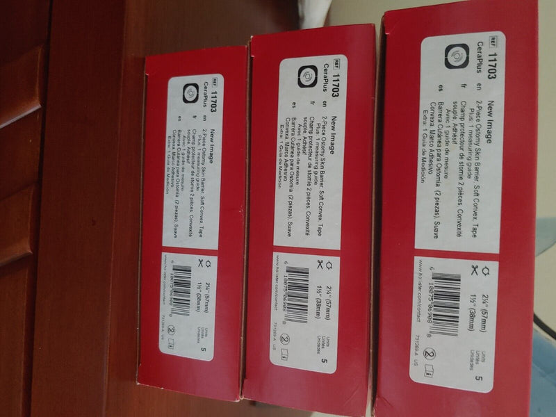 Hollister New Image Cera Plus Trim to Fit Ostomy Barrier Adhesive Tape Borders 57 Mm Flange 5 per Box 11703
