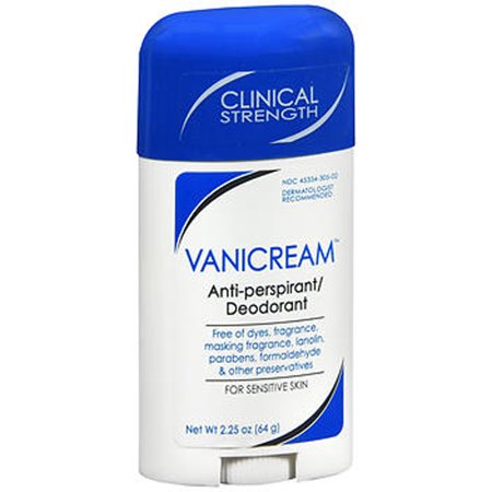 Vanicream Clinical Strength Antiperspirant Deodorant for Sensitive Skin, 2.25 oz