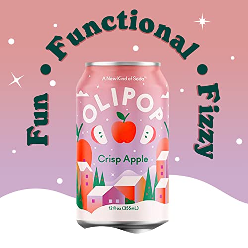 OLIPOP Prebiotic Soda – Winter Crisp Apple, 12 fl oz