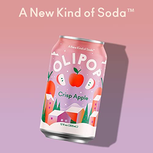 OLIPOP Prebiotic Soda – Winter Crisp Apple, 12 fl oz