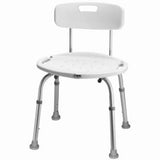 Carex Bath/Shower Seat, Aluminum, White, 20.5 in H x 20 in L
