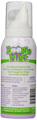 Boogie Wipes Saline Nasal Spray Unscented 3.1 Oz